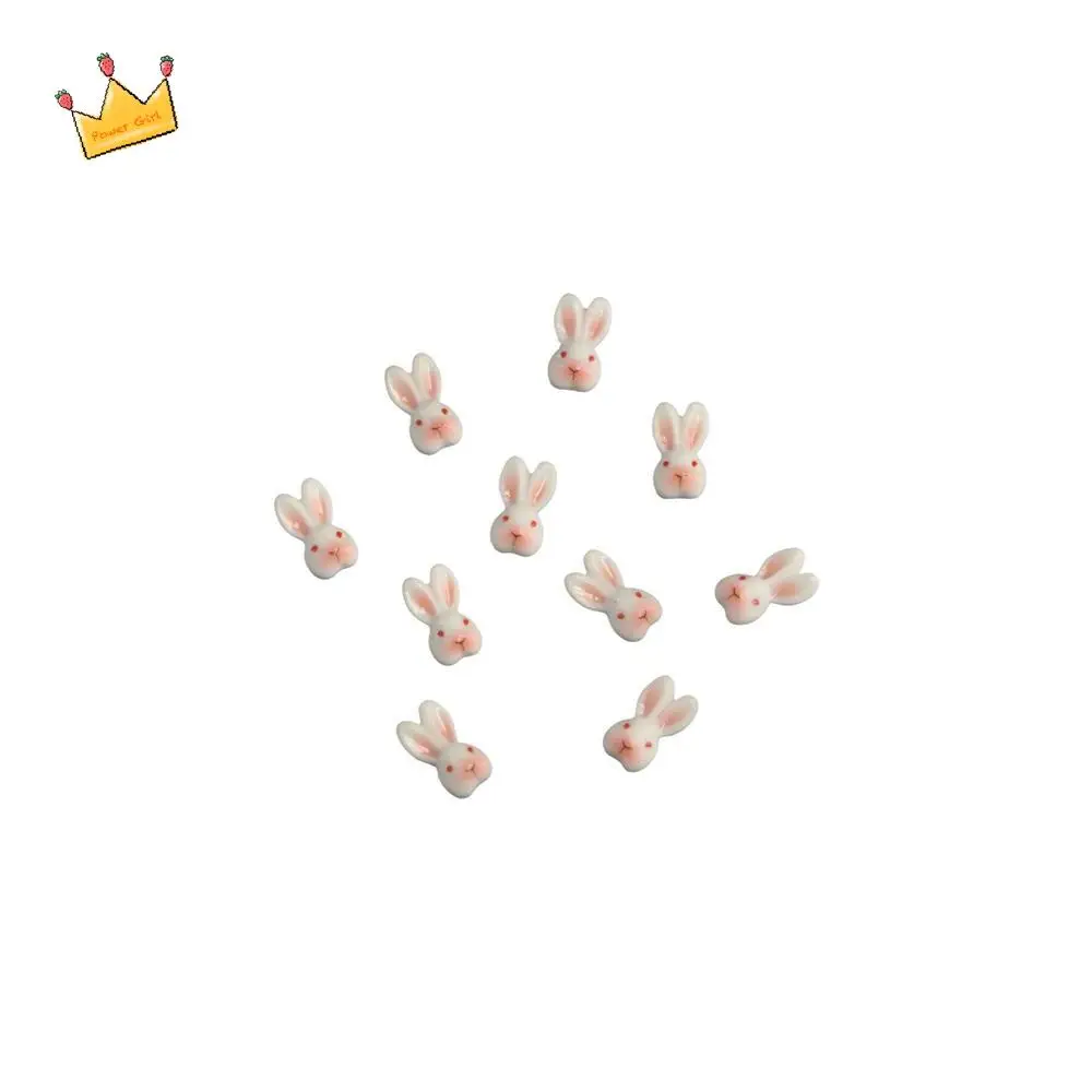 네일 용품 토끼 네일 장식, DIY 네일 장식, 매니큐어 재료, 만화 토끼 네일 액세서리, 세트당 10 개