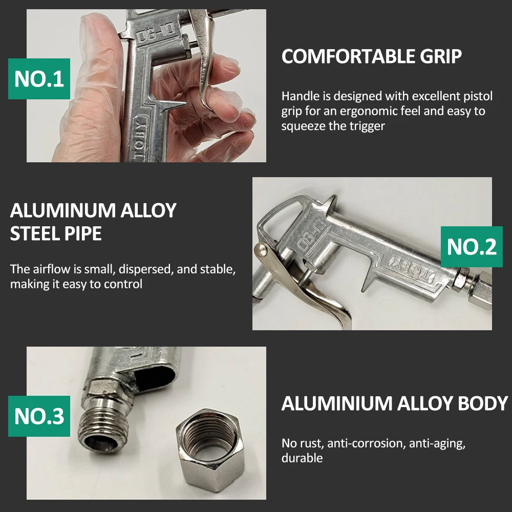 5Pcs Mini Air Blow Gun Kit Pneumatic Dust Blower Gun Air Spray Gun Dust Cleaning Air Blower for Automobile Engine Cleaning