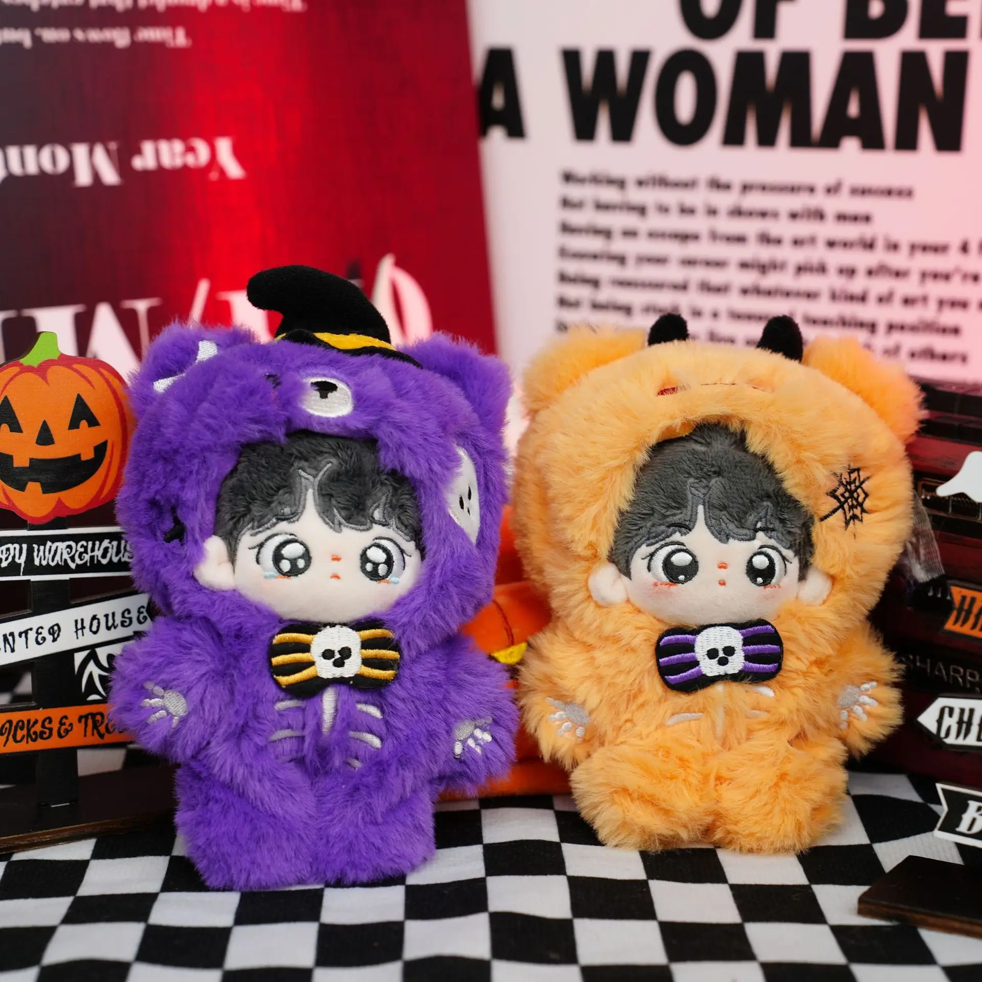 Vinyl blind box doll clothes, 17 cm doll clothes, Halloween dress-up, Sitting party Macaron series