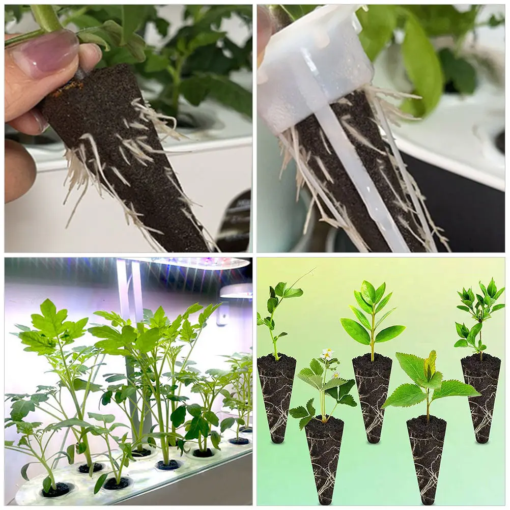 20Pcs Sponge Soilless Nutrient Blocks for Hydroponics Seed Starting Cloning Rooting Garden Balcony Plants