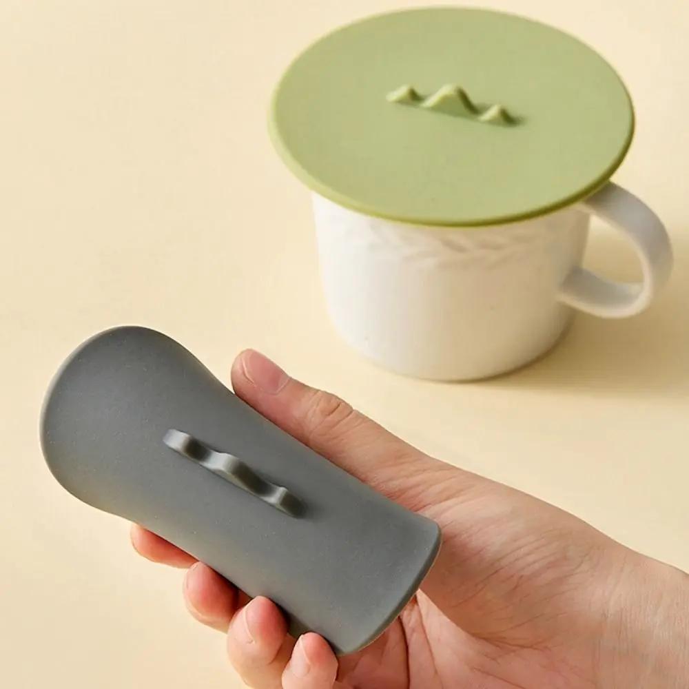 Cup Accessories Silicone Water Cup Lid Round Dustproof Glass Cup Cover Flexible Heat-Resistant Mug Sealed Cap Office Use