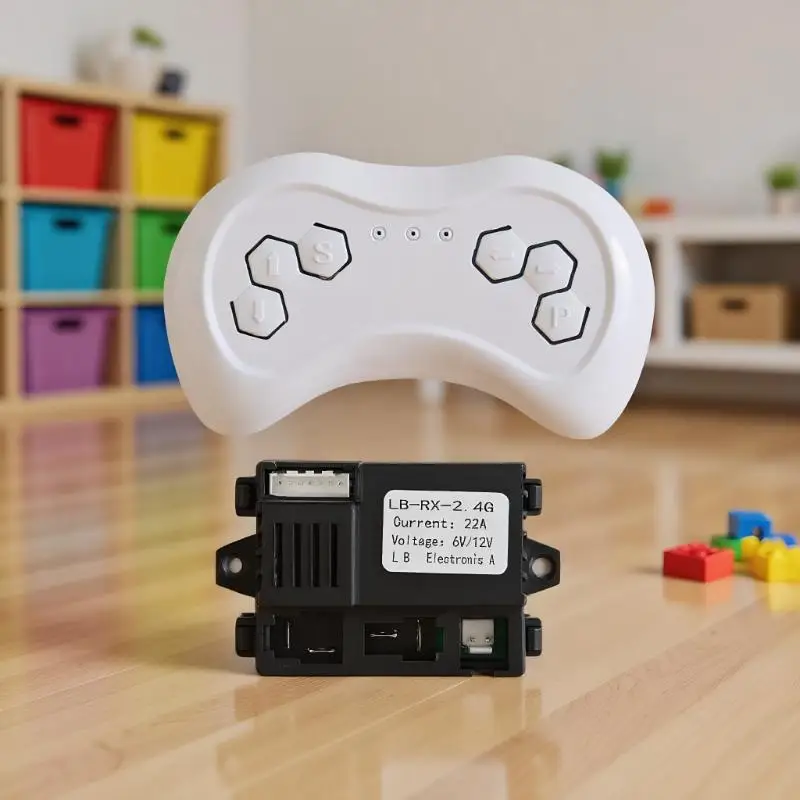 子供用電気自動車用交換用リモコン、1/2個の耐久性のあるLB350-2.4Gリモコン6V/12V LB-RX-2.4Gレシーバー