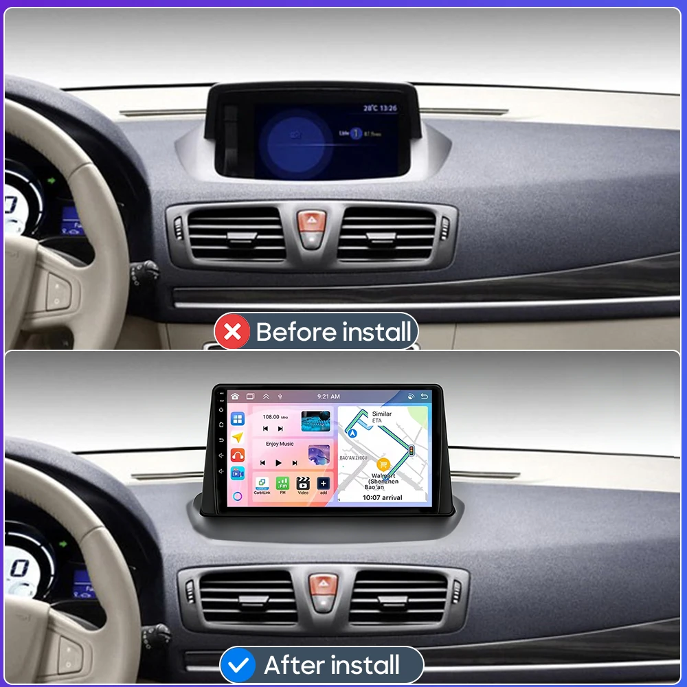 Android 16 For Renault Megane 3 RS Fluence Samsung SM3 2008 2009 - 2014 Car Multimedia Player Carplay Radio Video Navigation GPS
