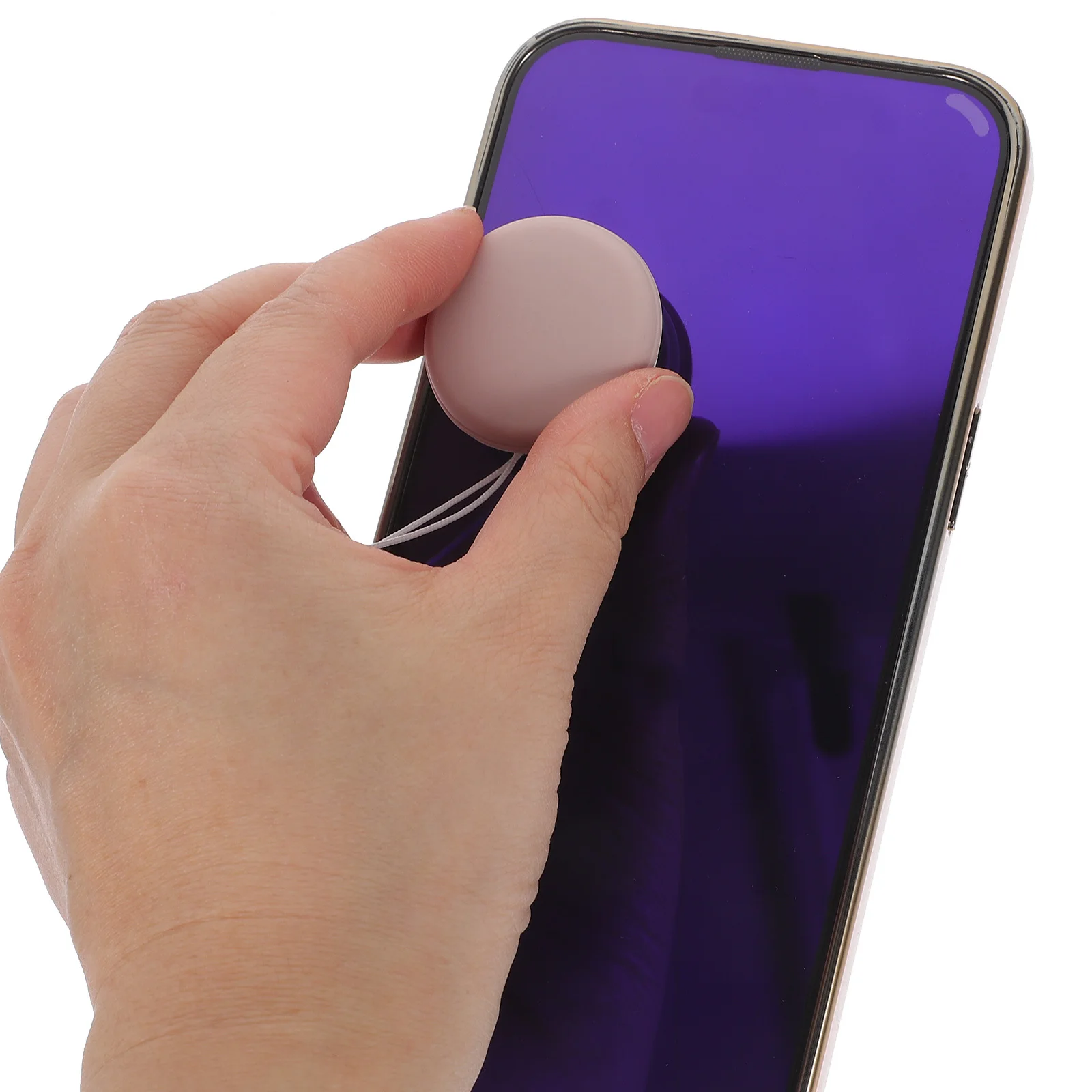 

2Pcs Circular Screen Cleaning Cloth for Phone Silicone Mobile Screen Wipe Tool Portable Cellphone Cleaner Pendant Compact