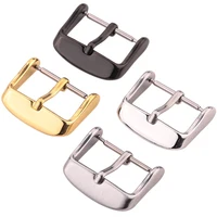 Venta al por mayor 15 unids/set de correa de reloj de acero inoxidable sólido 16 20 22 24mm correa de reloj de cuero de Metal dorado plateado hebilla cinturón