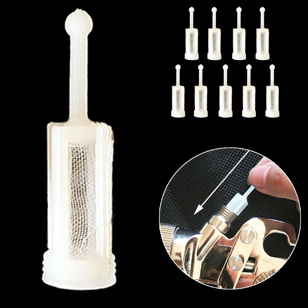 Plastic Diameter 11 mm Length 40 mm Feed Gravity Paint Spray Device Small 10pcs Set Kit Replacement Filters Useful