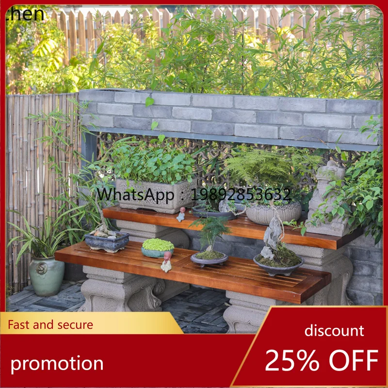 

YFY Han Yun Tang двор терраса балкон на крыше садовая композиция из цельного дерева подставка для цветов