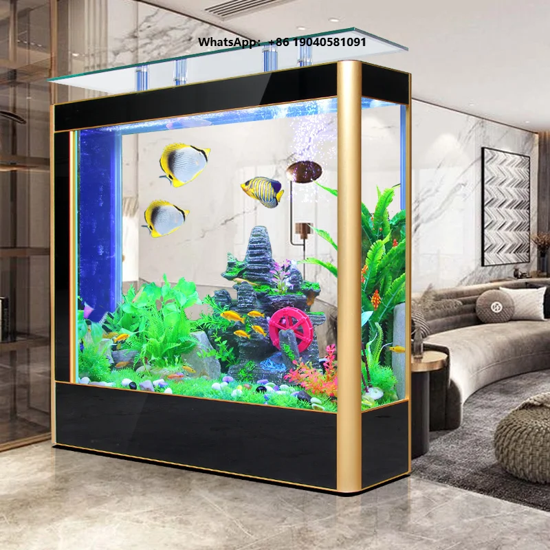 Best Sale 1.2m 1.5m 1m 3M New Configuration Fish Tank Aquarium with LED Lighting Glass Bottom Cabinet for Living Room