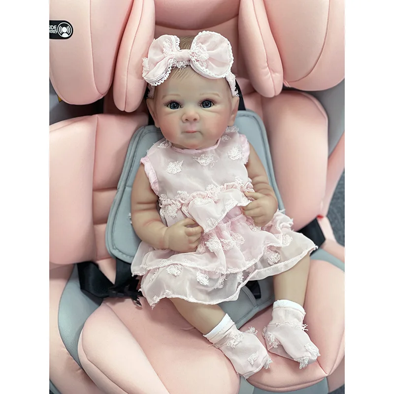 

45CM Reborn Baby Doll Bettie Cloth/Silicone Cuddly Body Multiple Layers Paint 3D Skin with Visbile Veins Collection Art Doll