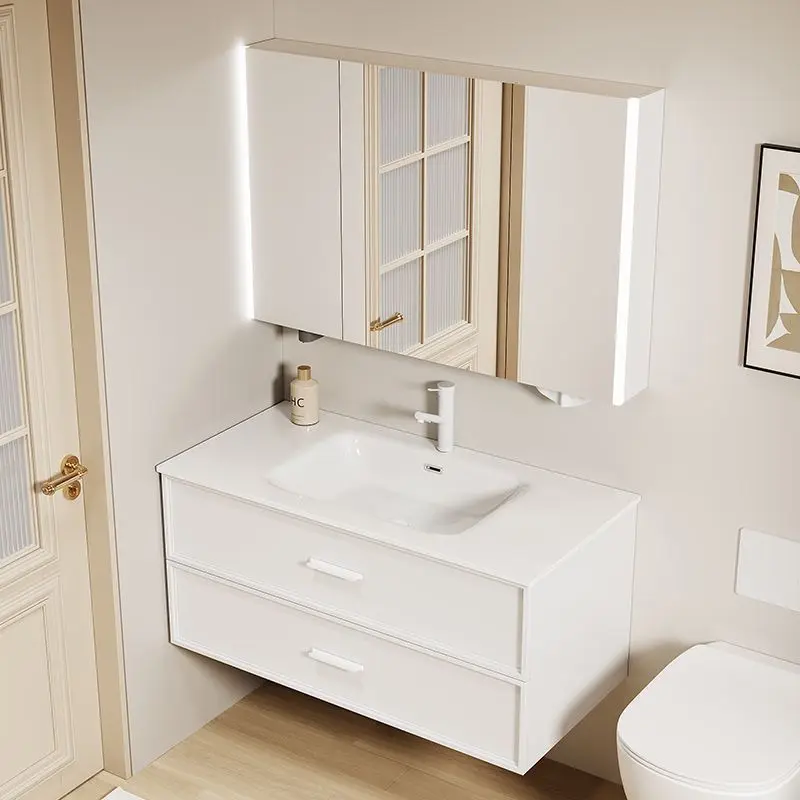 

Washbasin cabinet, combination, bathroom, stainless steel, bathroom, light luxury