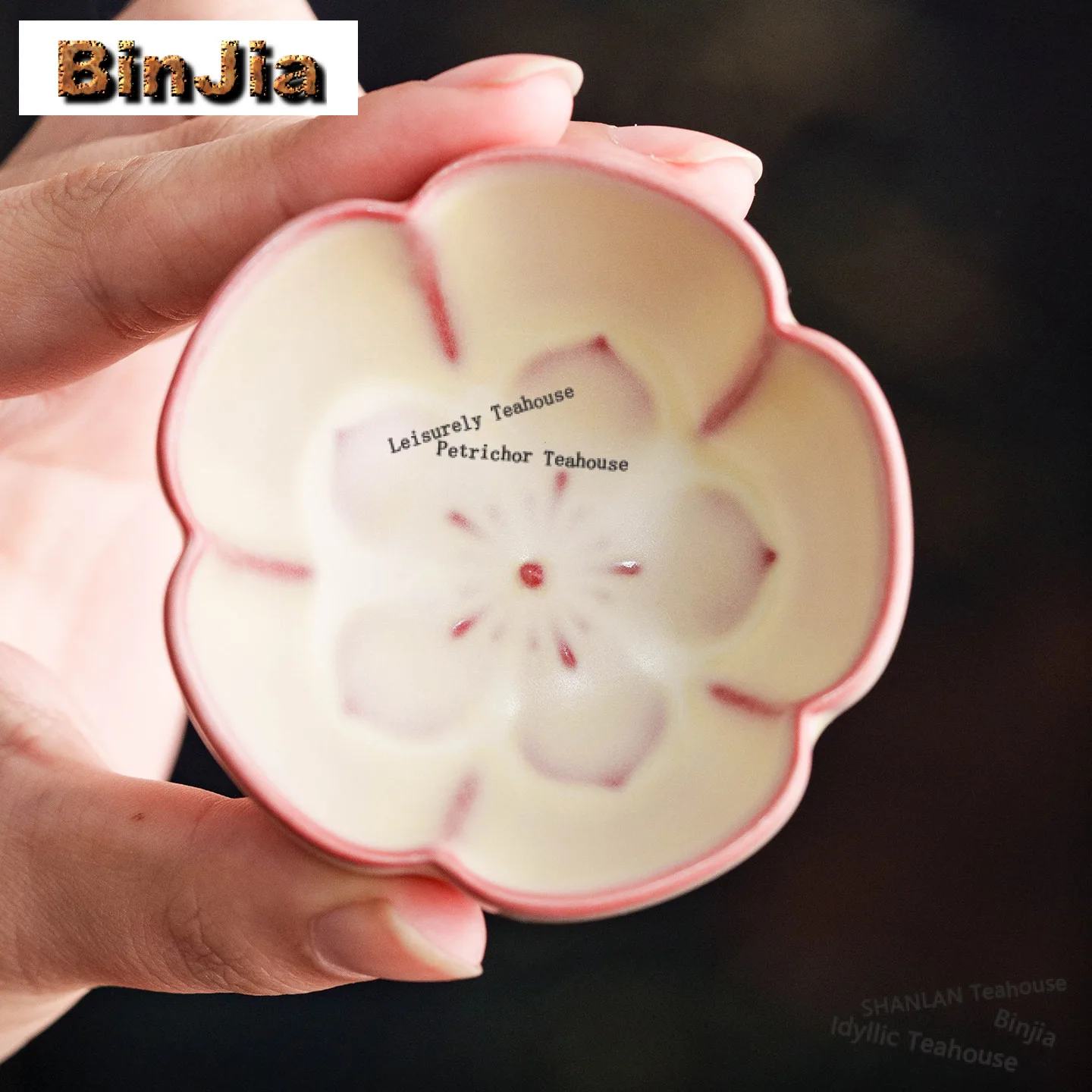 Ru Kiln-taza de té de flores de cerezo con relieve de gelatina de manteca de cerdo Beige, tazón de té antiguo, taza bonita, taza de fragancia para degustación de té, tazas maestras Jianzhan