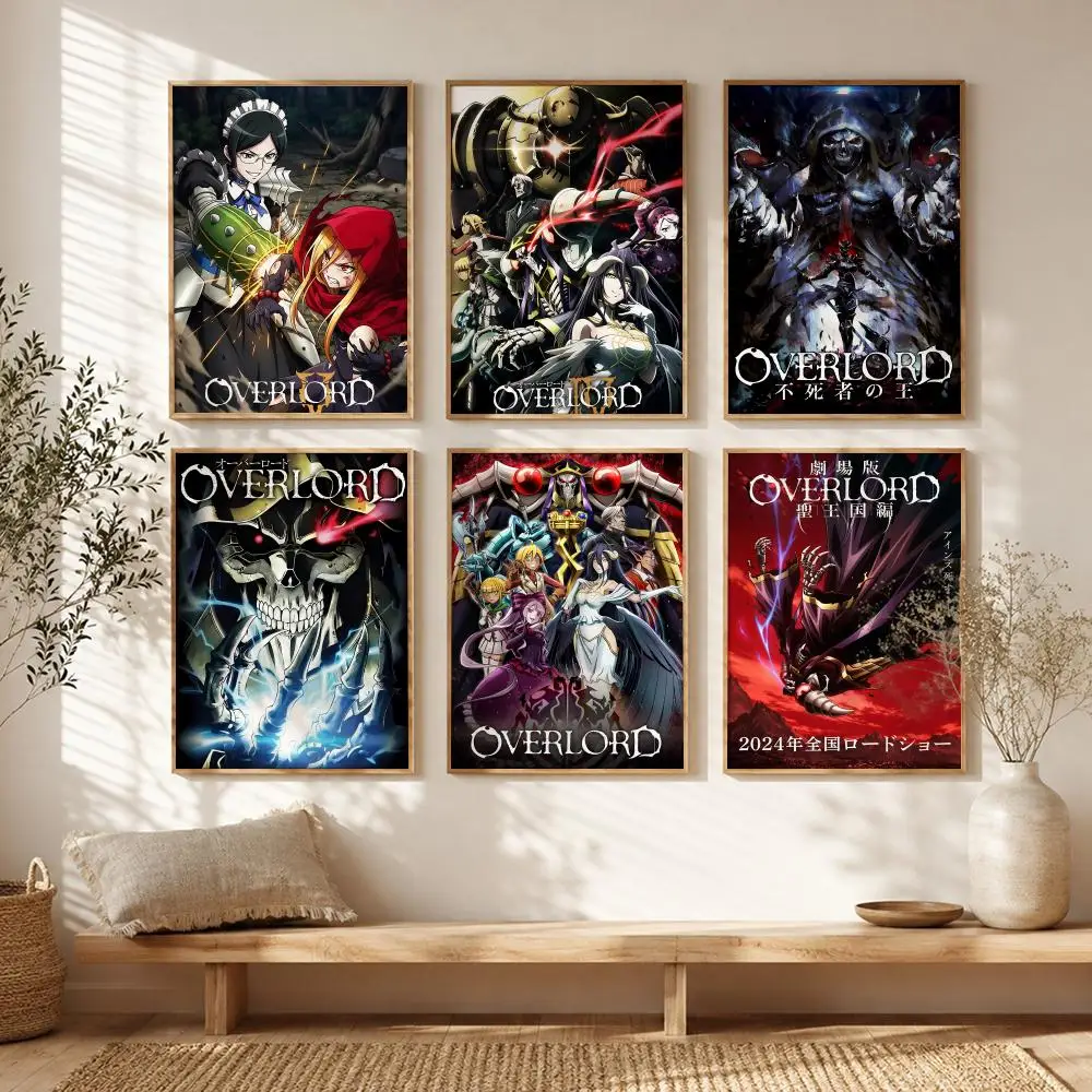 Dark Isekai Anime O-Overlord Poster All-match HD Waterproof Self-Adhesive Wall Art Sticker For Home Bedroom