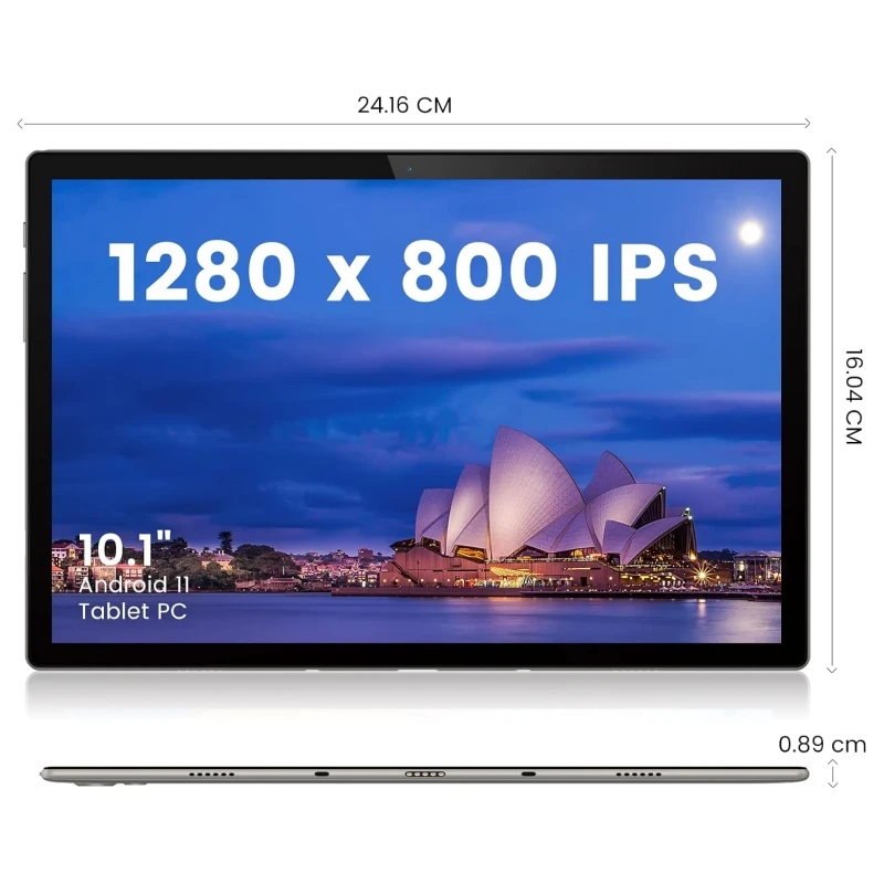 Type-C 10,1" Android 11 tablet-pc SC7731 Quad-Core CPU 2GB RAM 32GB ROM 1280*800 IPS dubbele camera 6000mAh