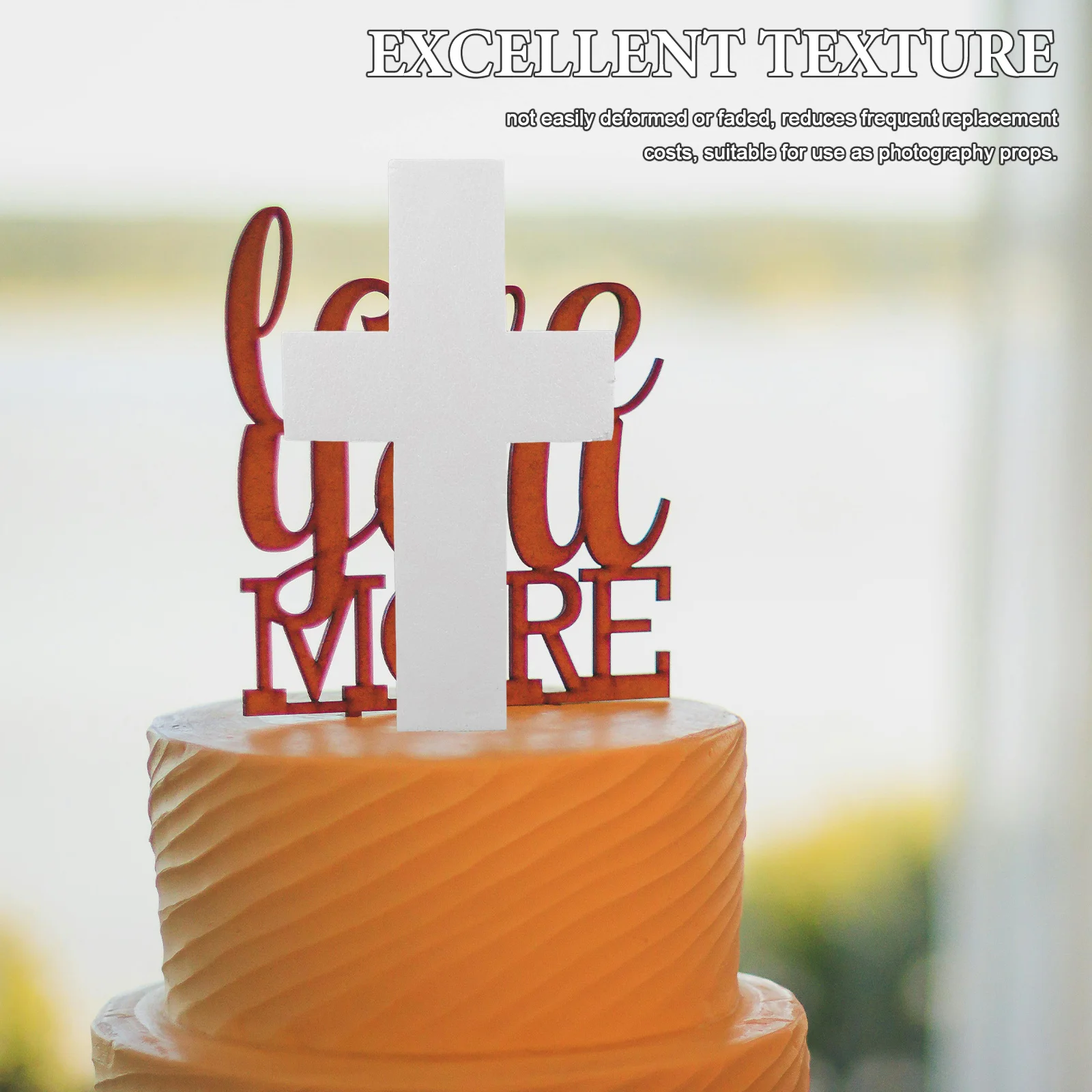 

Holy Communion Baking Supplies Cross Cake Dummy for Practice Lightweight Portable Fondant Decoration Cake Dummies