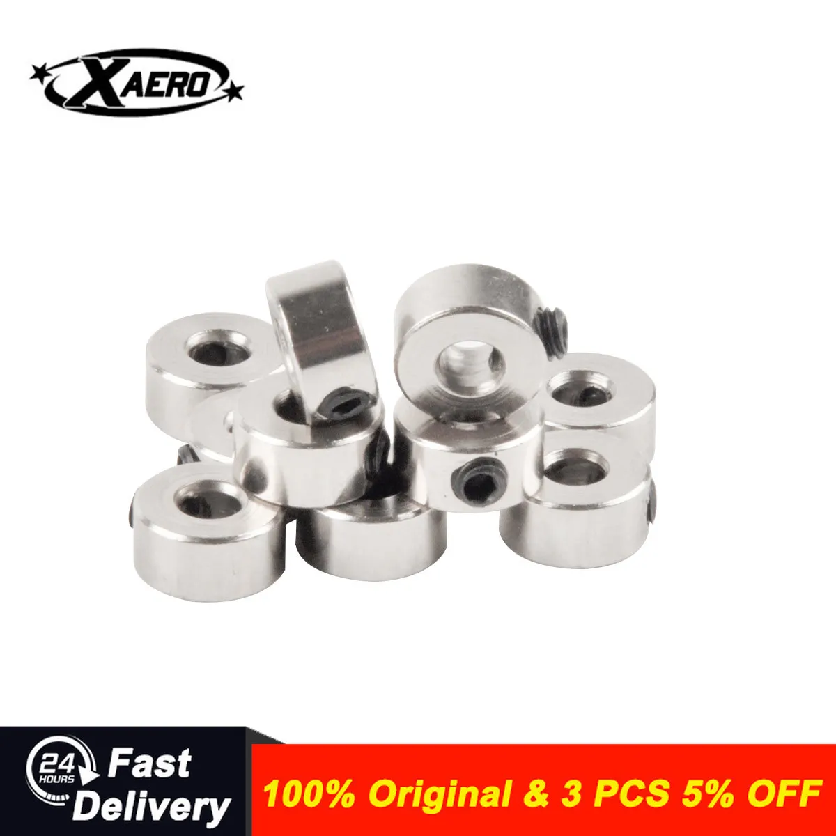 XAERO 10PCS 3MM Steel Wheel Collar Lock Shaft Axle Bushing Landing Gear Stopper for RC Airplane Parts