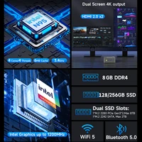 GMKtec G3S Mini PC Intel Alder Lake N95 Windows 11 Pro Mini PC 8GB DDR4 128/256GB PCIe M.2 SSD WiFi 5 BT5.0 Desktop Computer 2