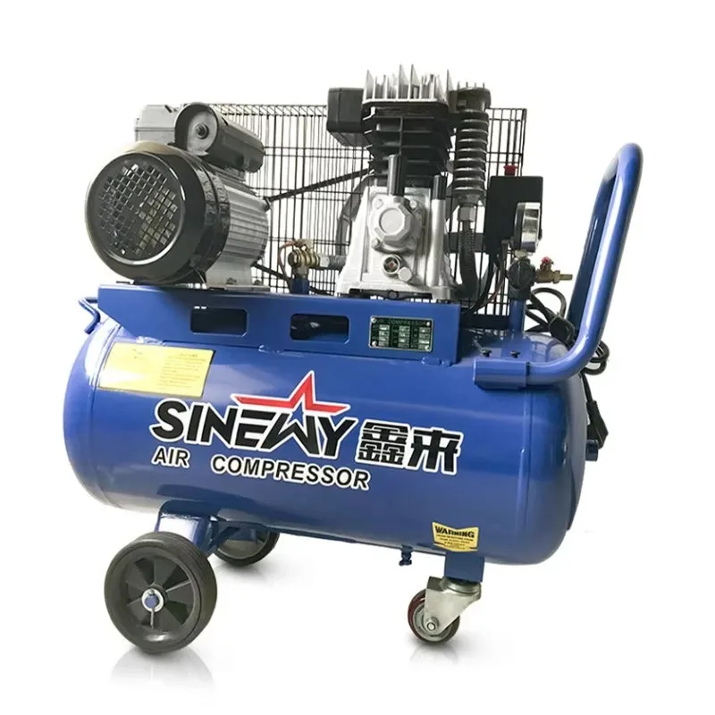 Sinewy Compresores De 50 Lts 1.5Kw 2Hp 25L Alta gama Tipo silencioso Bomba de compresor de aire con transmisión por correa Compresores industriales