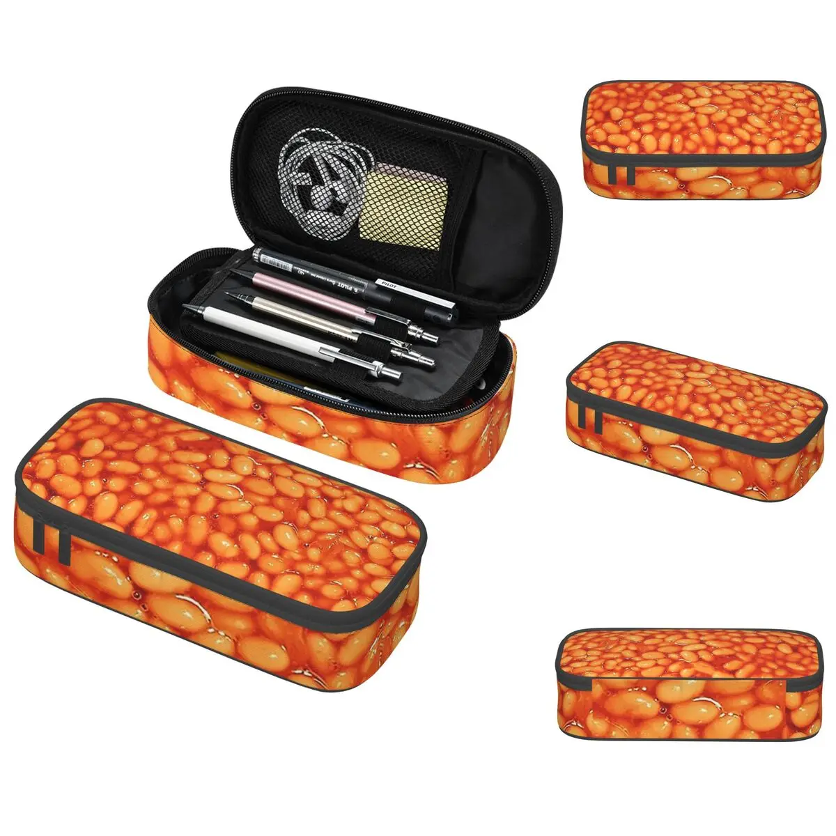 Beans In Things Pattern Pencil Cases Large Capacity Pen Bags Pen Box Pencil Pouch For Boys Girls Students Stationery School