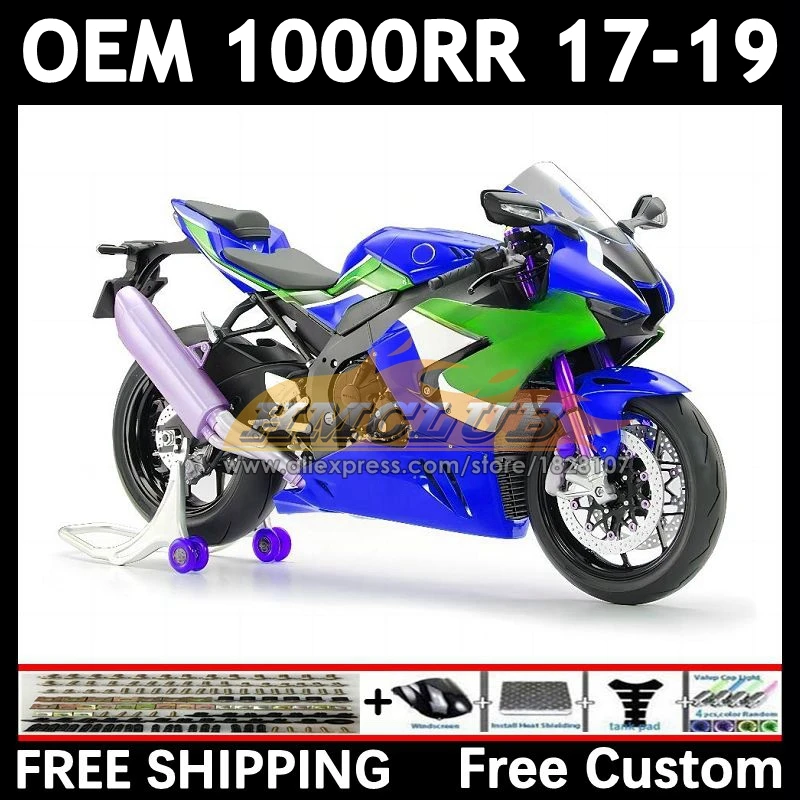 OEM Body For HONDA CBR blue green 1000RR 1000 CBR1000 RR CC 79No.98 CBR1000RR 17 18 19 1000CC 2017 2018 2019 Injection Fairing