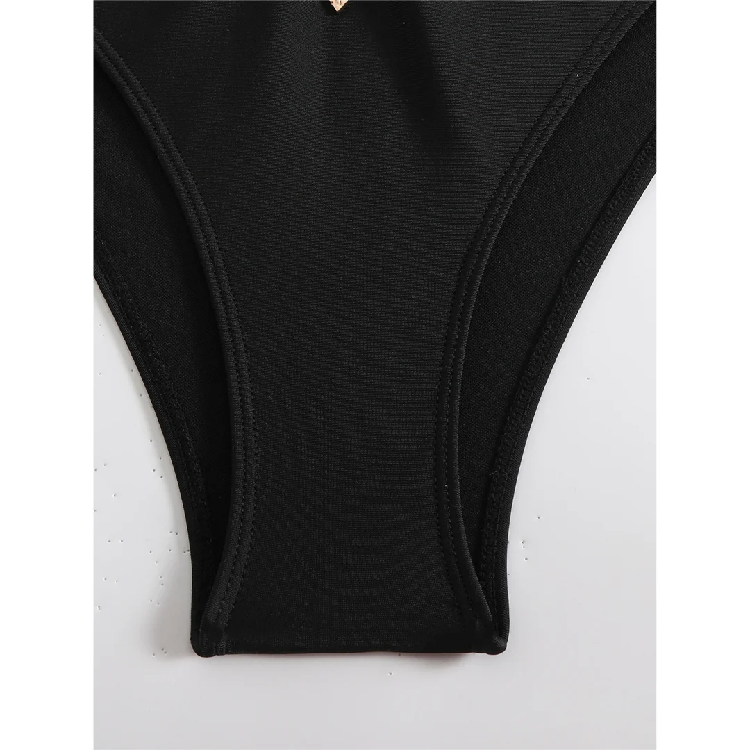 Neuer Neckholder-Bikini mit Cut-Outs und hoher Taille, Damen-Badeanzug, zweiteiliges Bikini-Set, gepolsterter Badeanzug, Badebekleidung, Schwimmbekleidung V6256B – Detail 31
