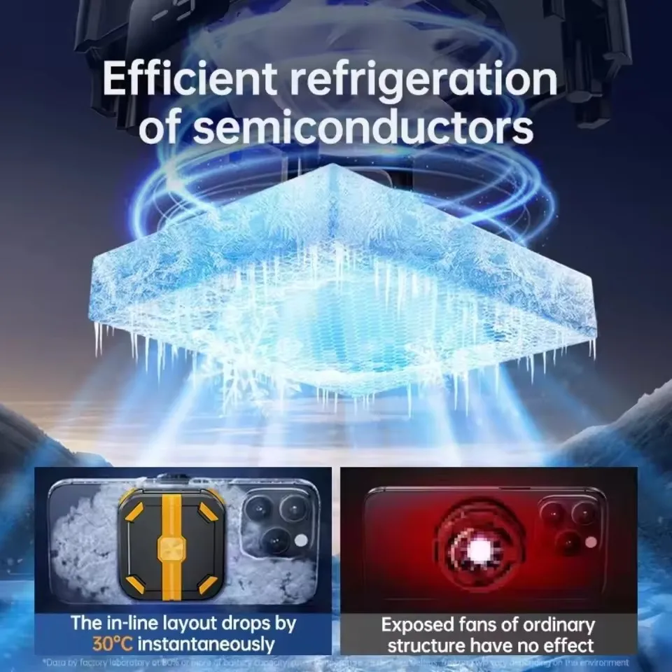 P70 NEW 10W Mobile Phone Semiconductor Cooling Fan Radiator with 2000mAh Battery PUBG Game Cooler for IPhone Android Universal