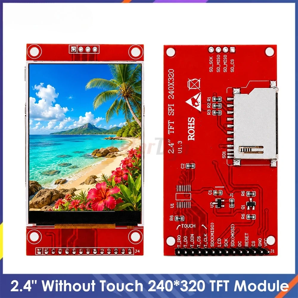 Estardyn 2.4-inch 240x320 Full Color TFT LCD Display Module 4-Wire SPI ST7789V/ILI9341 for Raspberry Pi DIY