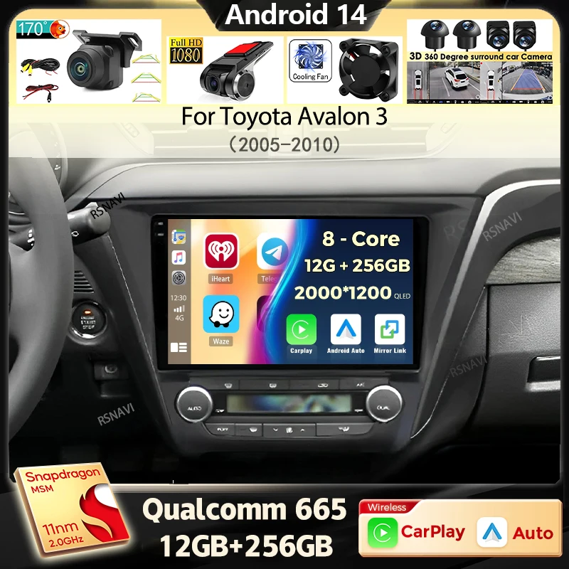 

Android 14 Carplay Auto 4G + WIFI автомобильное радио для Toyota Avensis 2018 2019 2020 мультимедийная навигация GPS видеоплеер стерео 2din