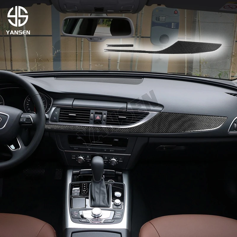 

Car Dashboard Decoration Cover Trim Sticker For Audi A6 S6 C7 A7 S7 4G8 2012-2018 Car Interior Accessories