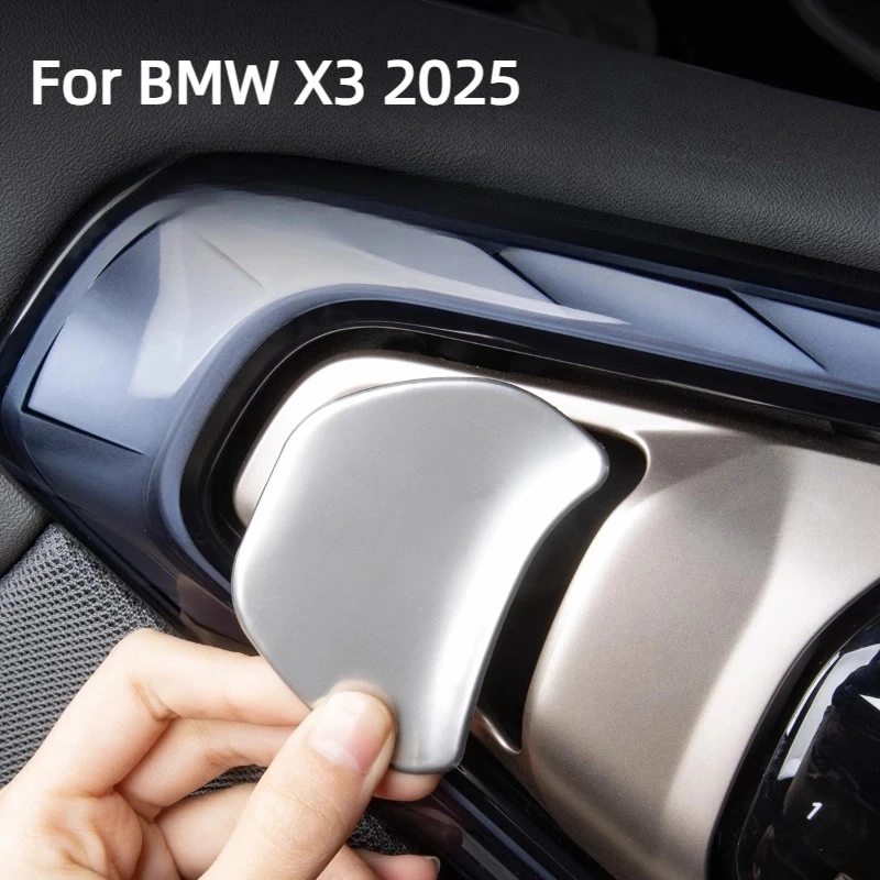 

For BMW X3 2025 Car Inner Handle Door Bowl Protective Sticker Alloy Anti-scratch Door Handle Decoration Accessories