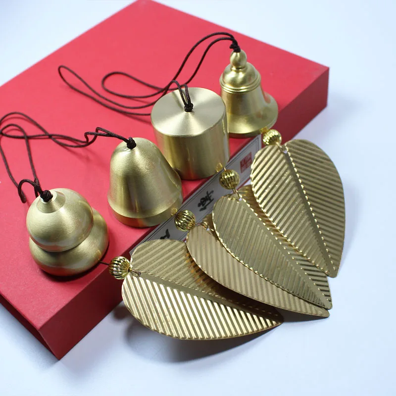 Creative Japanese Style Brass Wind Chimes Home Balcony Bedroom Car Interior Hanging Ornaments Birthday Gifts Leaf Wind Chimes - view 2
