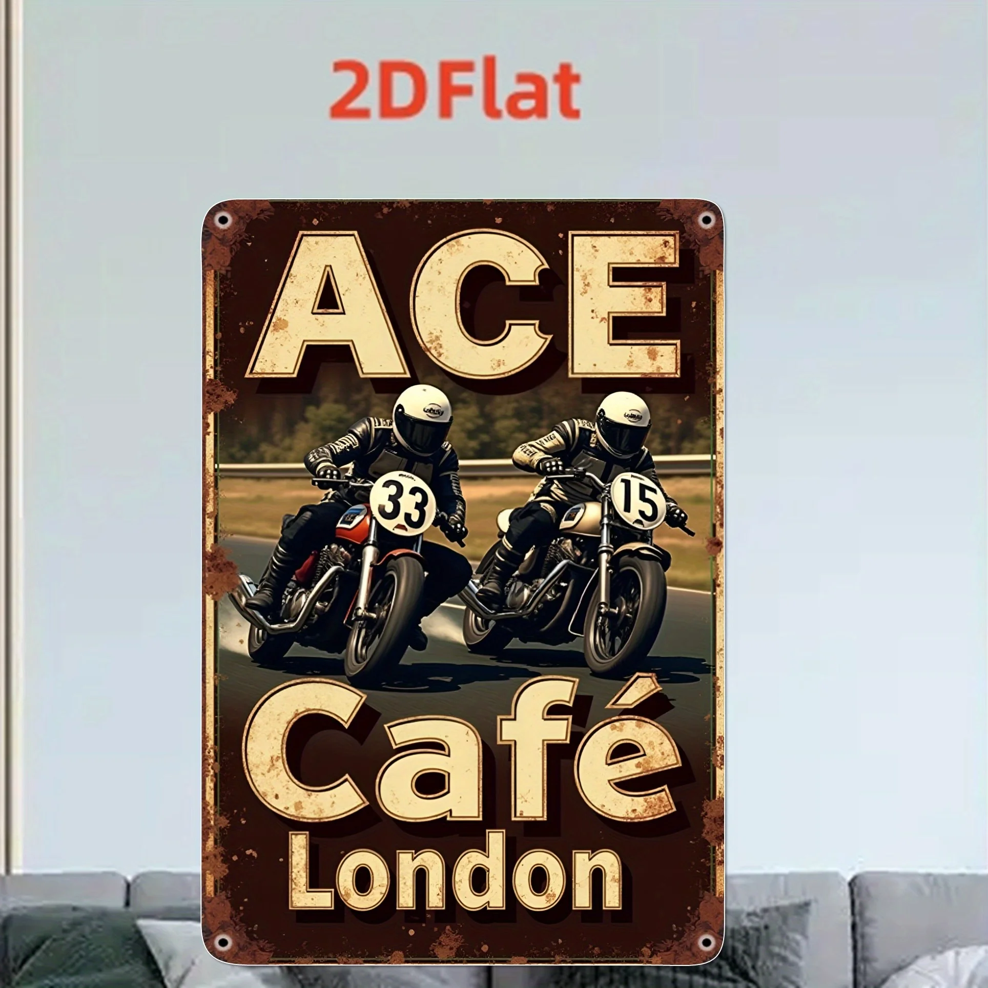 Home Decor London - Letrero metálico de estilo vintage de