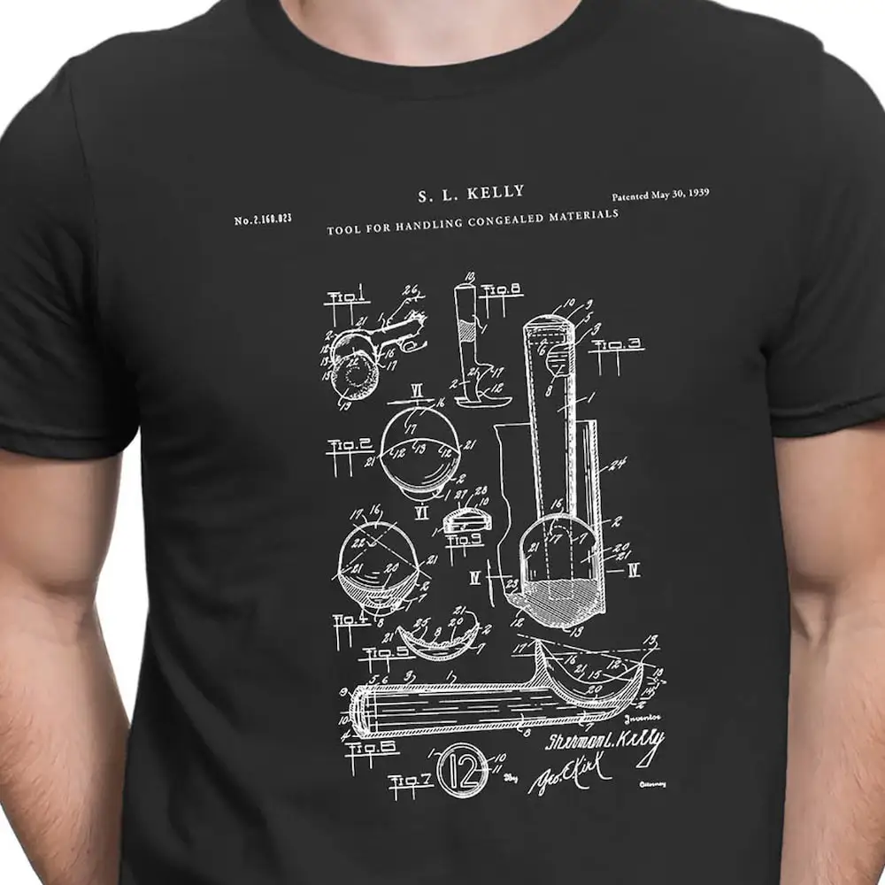 Ice Cream Scoop T Shirt Icecream Shop Patent Art Pt779