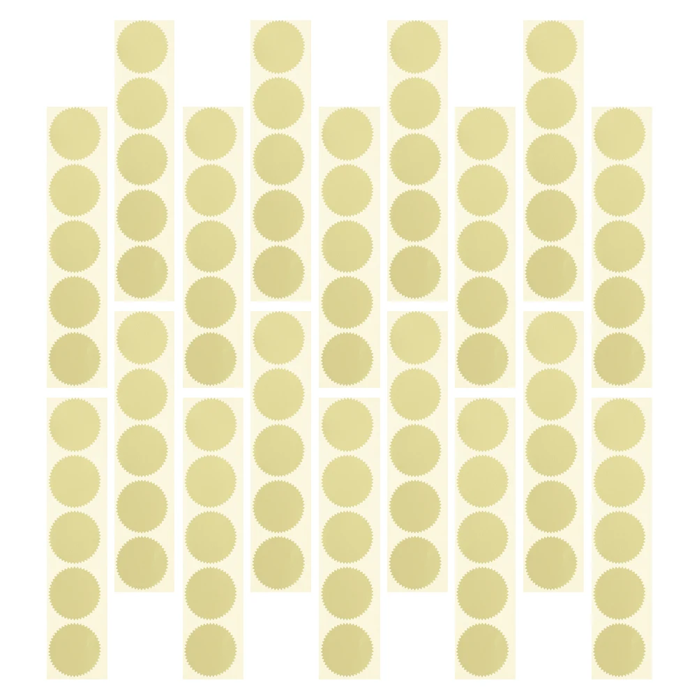 Graduation Certificate Stickers Stencil Tag Cerification Round for Embossing Golden Office