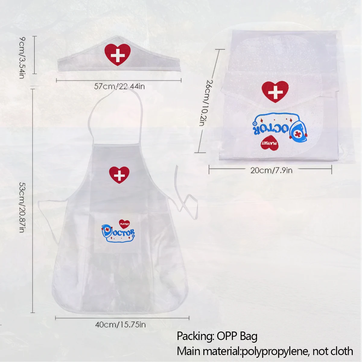 مجموعة مريلة وقبعة للعب دور الطبيب للأطفال، لعبة الطبيب التظاهري، فستان رياض الأطفال العائلي، زي تعليمي للأولاد والبنات #6