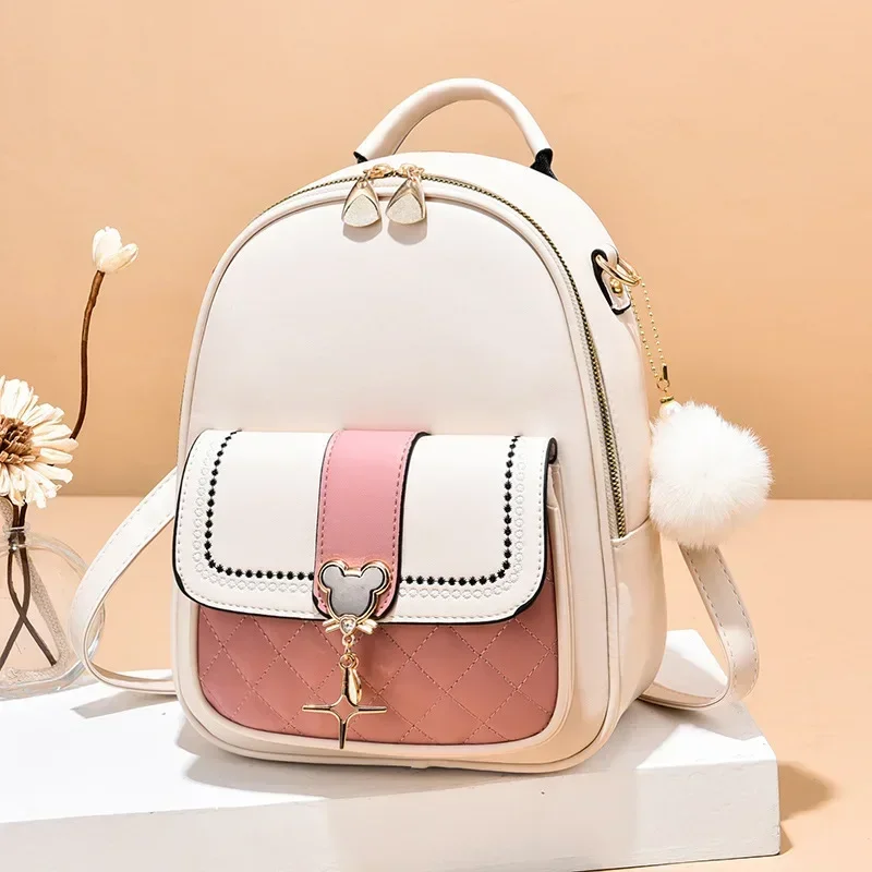 Disney High-quality Luxury Casual Fashion Portable Shoulder Bag Color-blocked Large-capacity Travel Bag