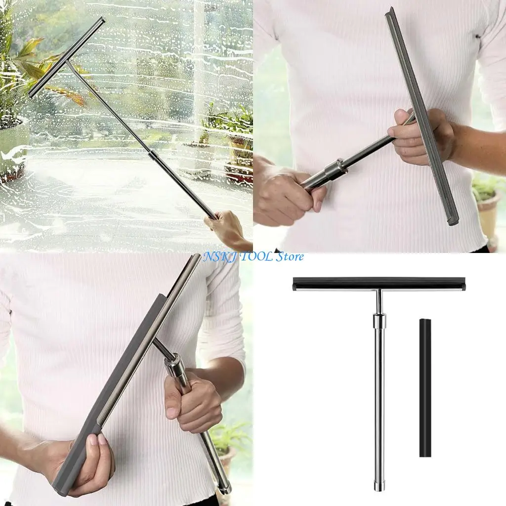 

L8RC Telescopic Shower Squeegee Window Glass Wiper Scraper Cleaner for Bathroom Car