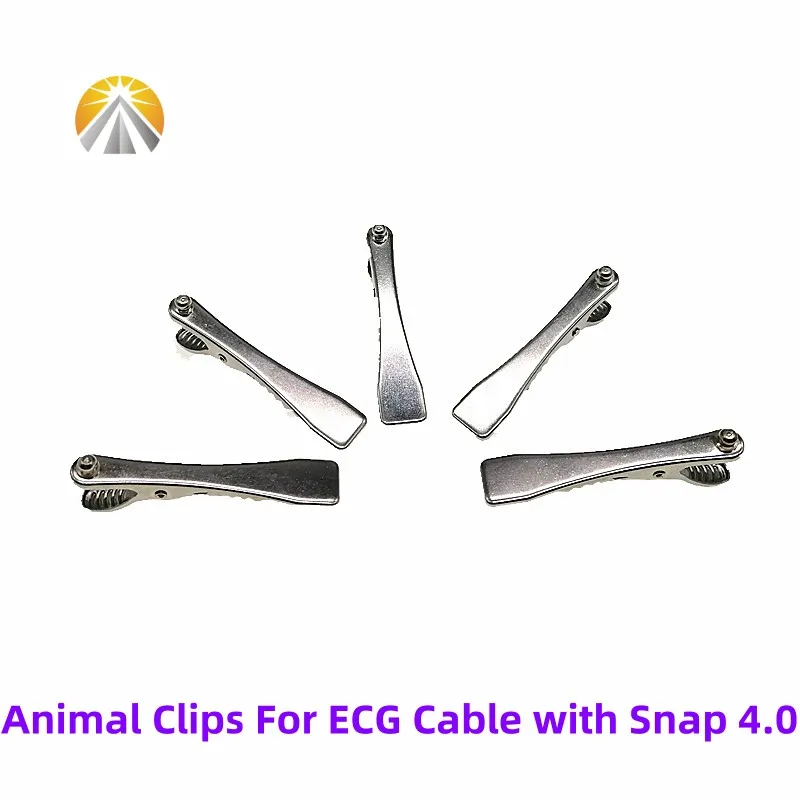 Elettrodi a morsetto ECG veterinari multifunzione con Clip ECG per cavi medici animali con Banana Din3.0 4.0 o Snap 4.0 Grabber