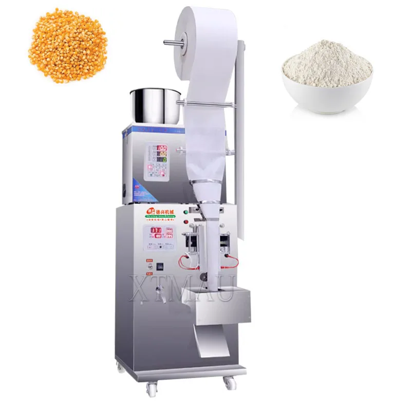 

Granule Powder Packaging Machine Automatic Weighing Filling Machine Three Side Seal Rice Grain Packing Machine