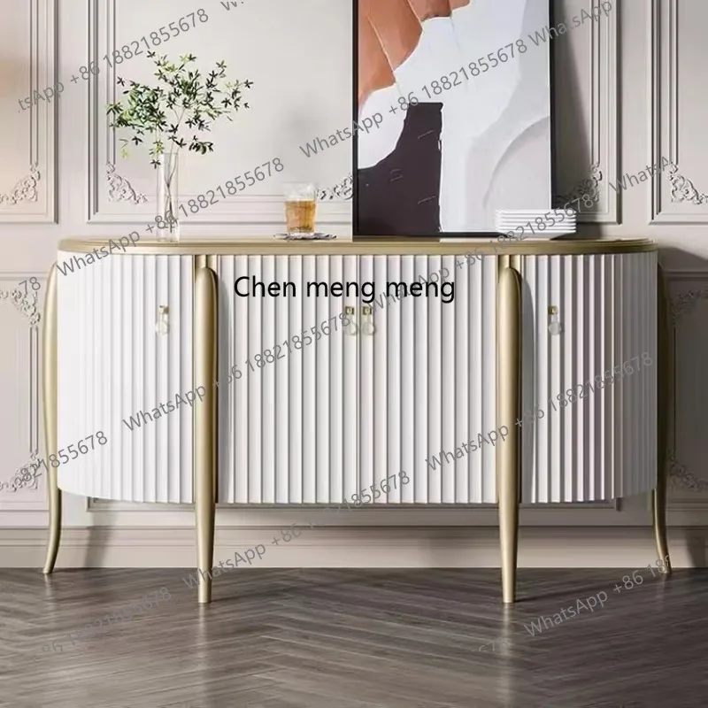 

American light luxury solid wood porch cabinet, side cabinet, foyer storage decorative cabinet