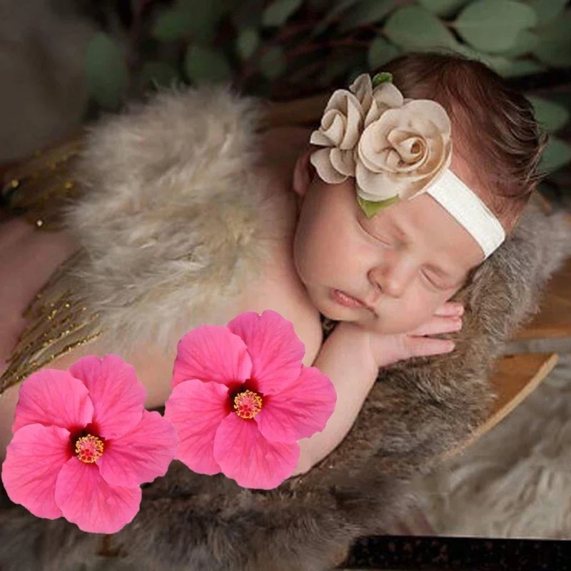 

2Pcs Baby Photoshoot Cosplay Costume Wing Rose Flower Headband Photo Props Posing Clothes Newborns Shower Gift