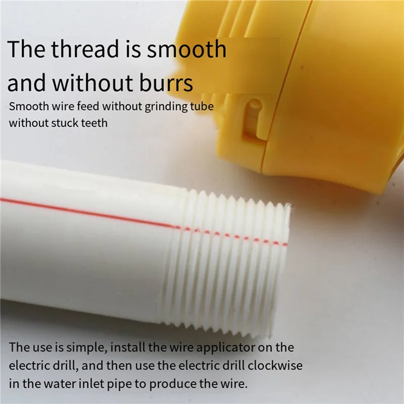 

SEWS-2X Ppr Thread Making Tool Electric Drill To Water Pipe Threader Plastic Die Electric Threading Machine Tool Water Pipe