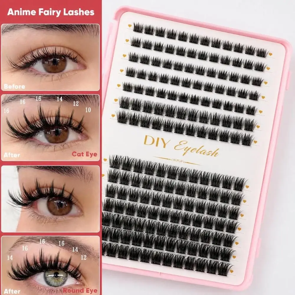 8-16mm Length Single Cluster False Eyelashes Curly and Thick Enlarge Eyes DIY Segmented False Eyelashes Various Styles
