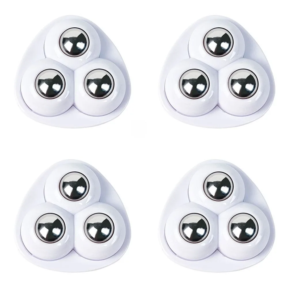 Can Bottom Bins White Storage Box 360° Rotation Wheel Universal Self-adhesive Wheel Mini Caster Wheels Sticky Swivel Pulley
