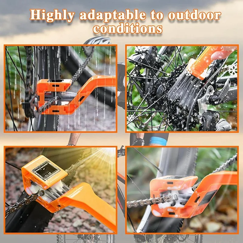 2 Pcs Chain Brush, Fully Enclosed Chain Cleaning Brushes For Outdoor Dirt Motorcycle, Motorcycle Chain Cleaner