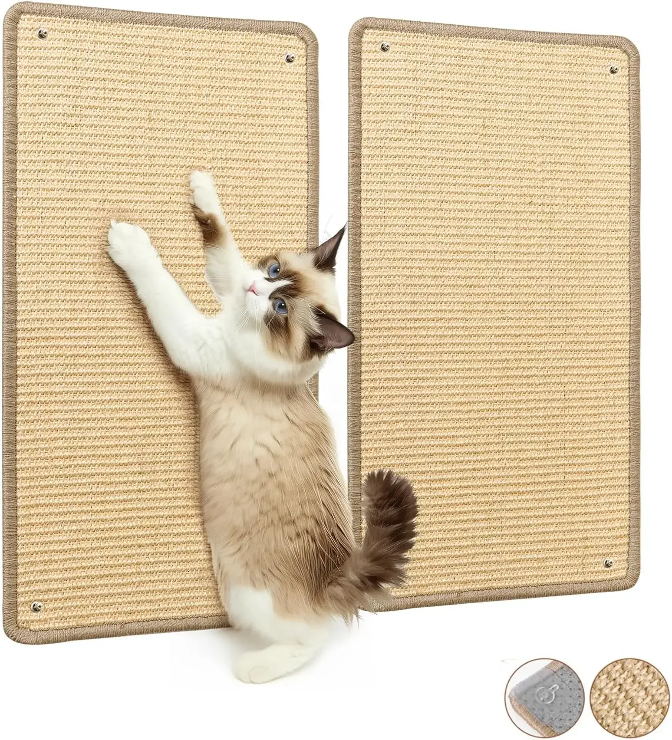 

Настенная когтеточка для кошек - сизалевая вертикальная когтеточка для домашних кошек, напольная подушка с клеем, переостанавливаемая защита