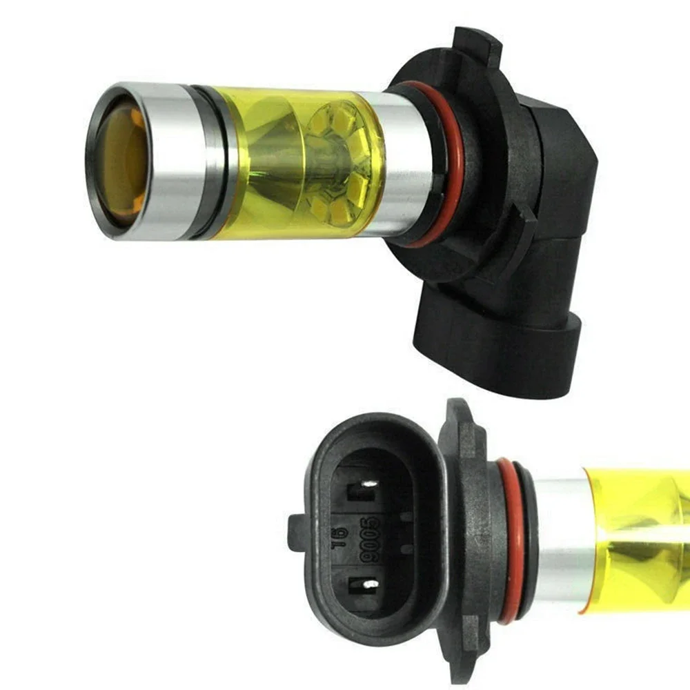 3000K LED Headlight 360 Degree 9145 Daytime Running Exterior Lamp Replacement Yellow 100W 1800LM 2pcs Bulb Useful