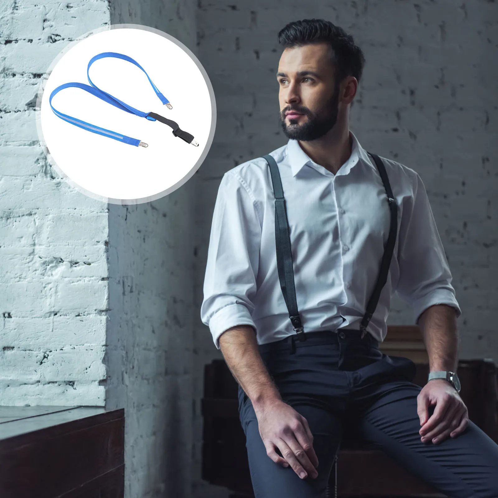 حمالات Led متوهجة قابلة للتعديل على شكل حرف Y دعامات مرنة للرجال والنساء أشرطة بنطلون مضيئة زرقاء للحفلات والمهرجانات الليلية #1