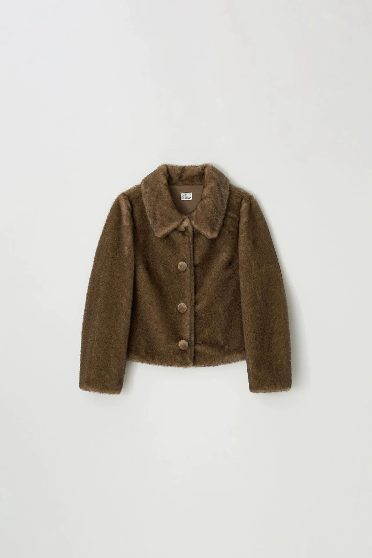 معطف كلاسيكي بأزرار من الفرو صديق للبيئة كلاسيكي Sle للنساء Jaet Commute Sle فضفاض مناسب طويل Sve لون نقي #5