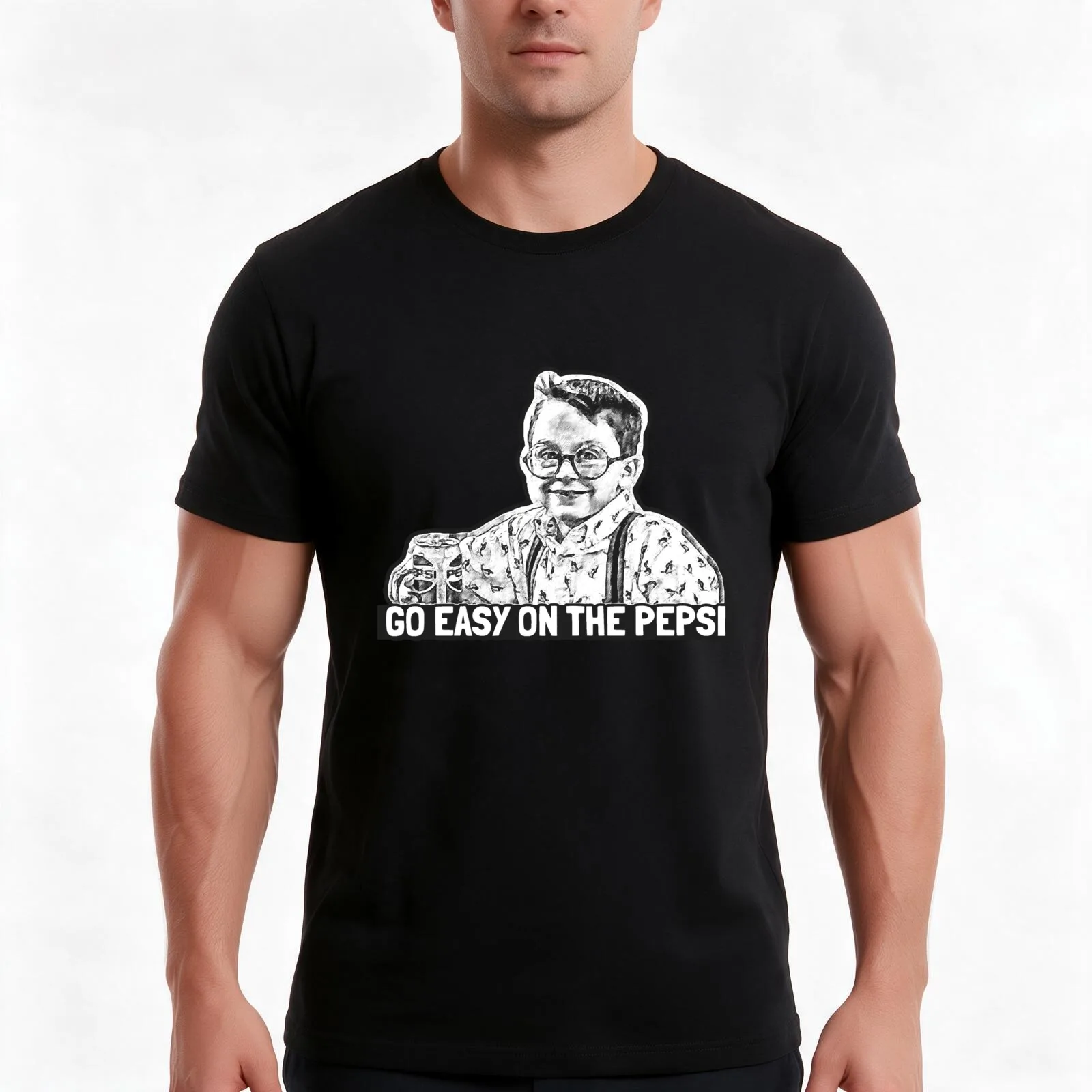 Fuller - Home Alone T-Shirt, Summer Casual Cotton Tee, Oversized Streetwear Tops, Vintage Graphic Print, Loose Fit Short Sleeve