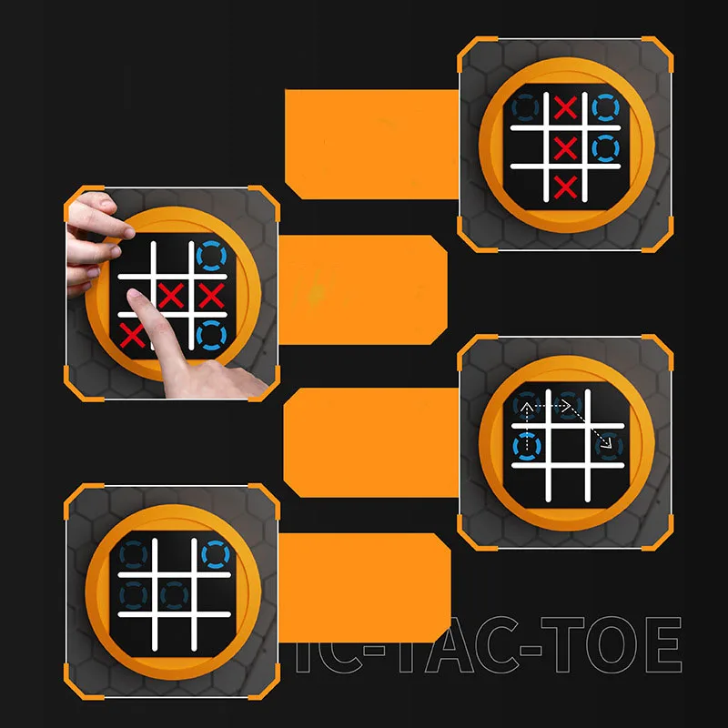 لعبة ألغاز أطفال إلكترونية متعددة الوظائف من Tic-Tac-toe ألعاب ألغاز محمولة باليد ألعاب ألعاب حفلات هدايا للأطفال